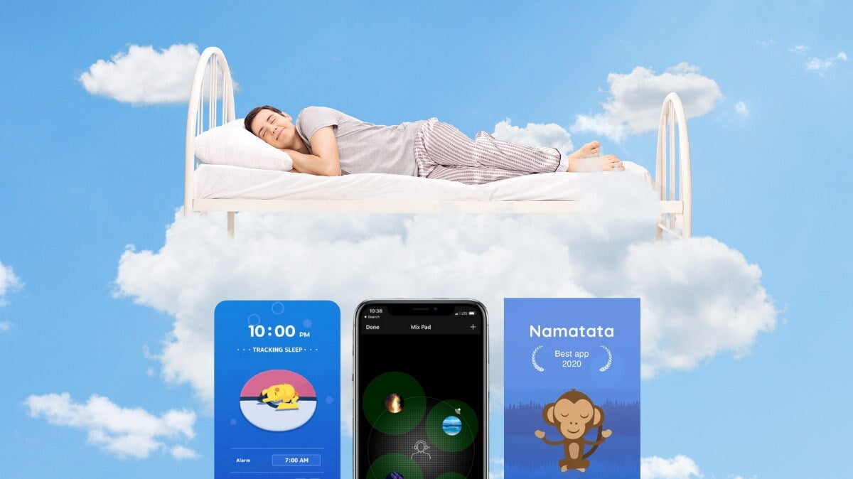 Un homme dormant dans un lit de nuages